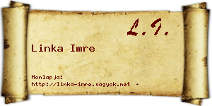 Linka Imre névjegykártya